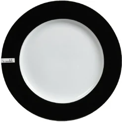 Assiette plate blanche et noire^Gifi Hot