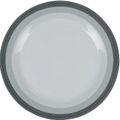 Assiette plate blanche et grise Sérénité Rayures^Gifi Sale