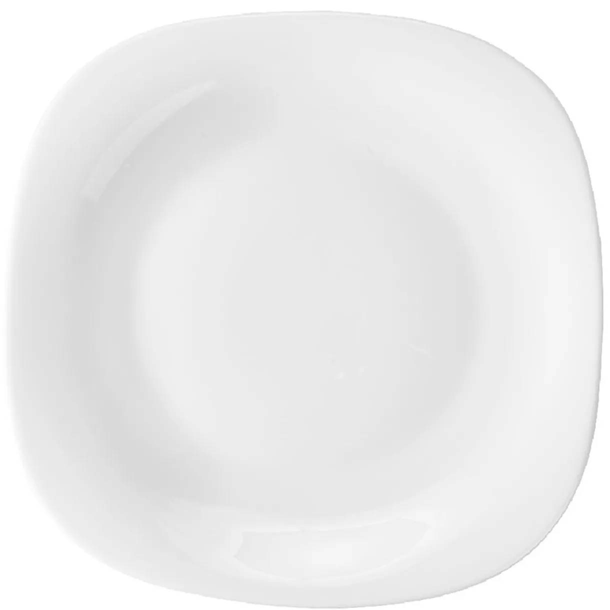 Assiette plate carrée blanche Carine Opal^Gifi Hot