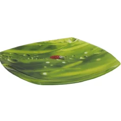 Assiette plate carrée verte design coccinelle^Gifi Sale