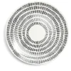 Assiette plate Dakar porcelaine noir et blanc Ø27cm^Gifi Outlet