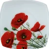 Assiette plate design coquelicot^Gifi