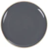 Assiette plate en faïence grise forme ronde^Gifi