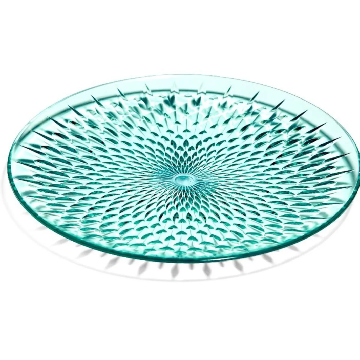 Assiette plate en plastique bleu effet martelé^Gifi Outlet