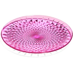 Assiette plate en plastique rose effet martelé^Gifi Best