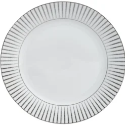 Assiette plate en porcelaine motif argenté^Gifi Discount