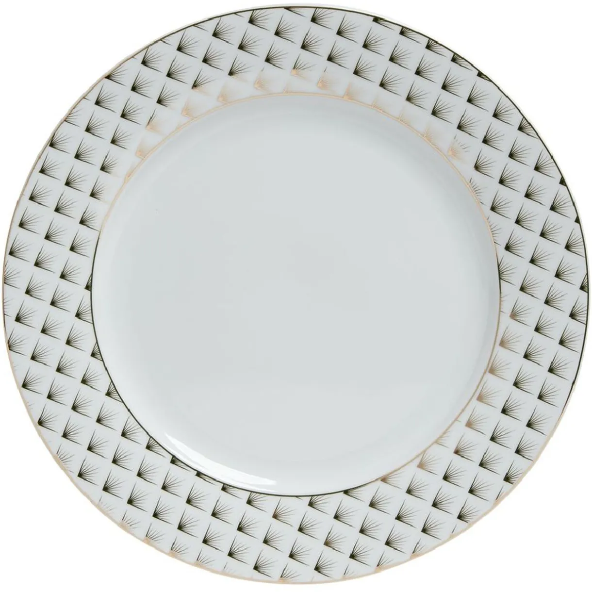 Assiette plate en porcelaine motif doré^Gifi Online