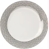 Assiette plate en porcelaine motif argenté^Gifi Discount