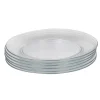 Assiette plate en verre transparent x6^Gifi Sale