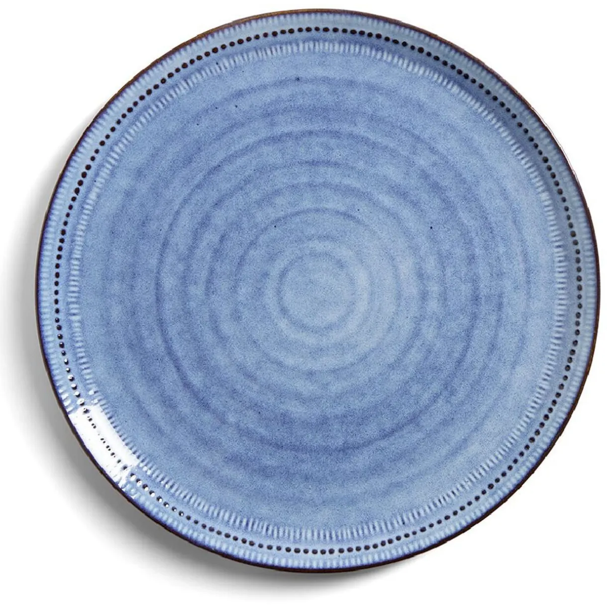 Assiette plate grès bleu Ø27,5cm^Gifi