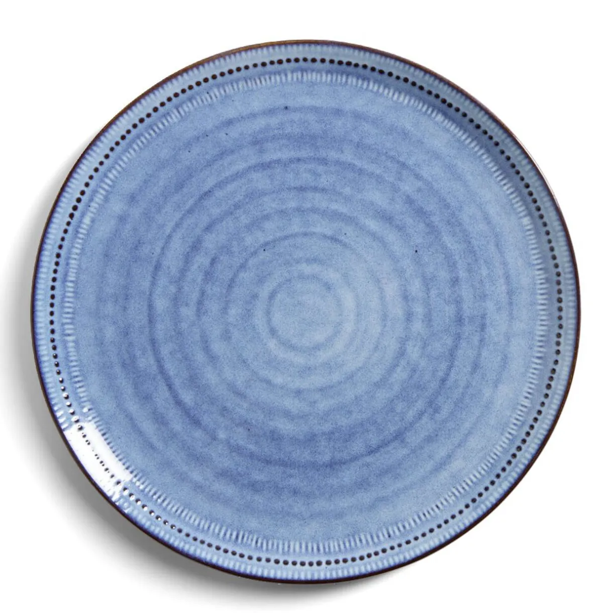 Assiette plate grès bleu Ø27,5cm^Gifi