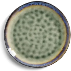 Assiette plate grès vert Ø27,5cm^Gifi Outlet