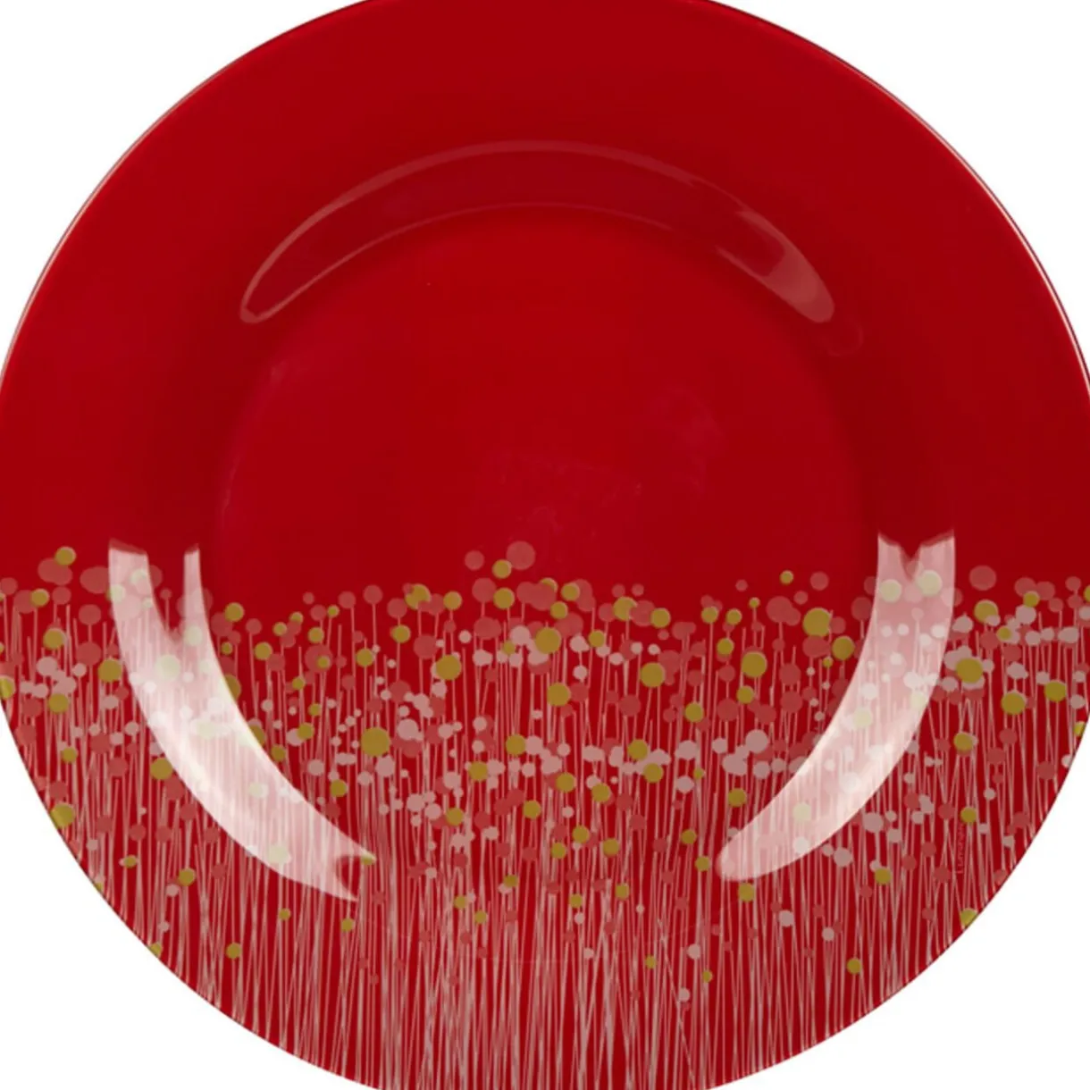 Assiette plate Luminarc rouge Flowerfield^Gifi Discount