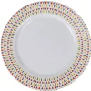 Assiette plate Luminarc ronde triangles rose gris jaune^Gifi Online