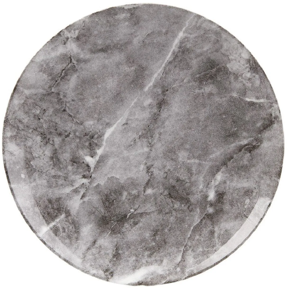 Assiette plate motif marbre gris^Gifi