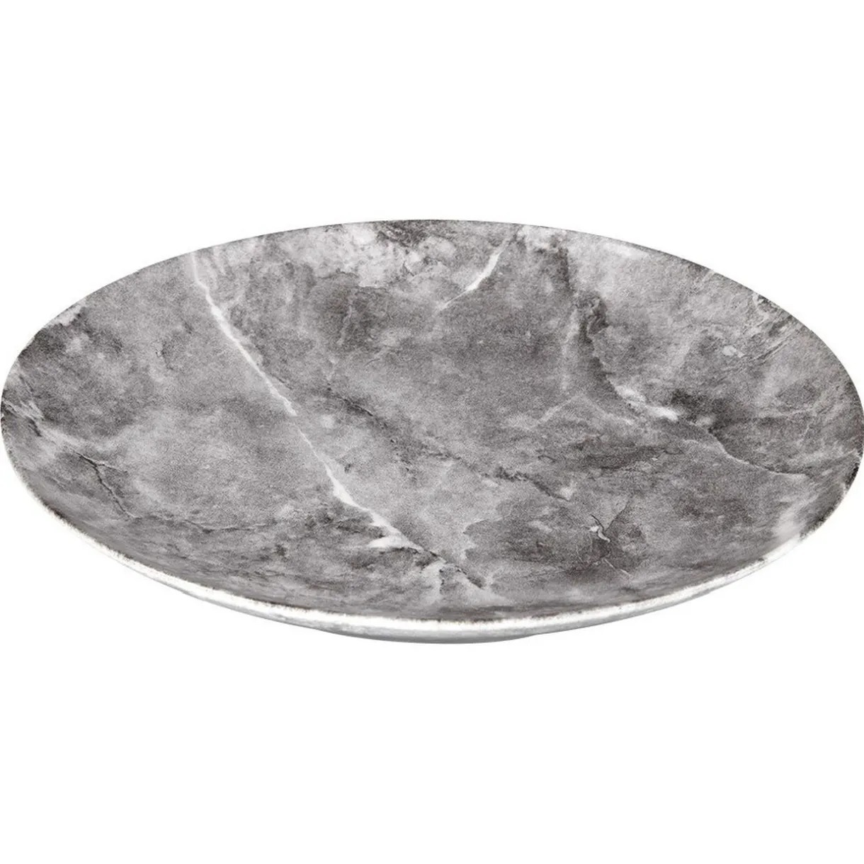 Assiette plate motif marbre gris^Gifi