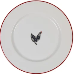 Assiette plate motif poule^Gifi
