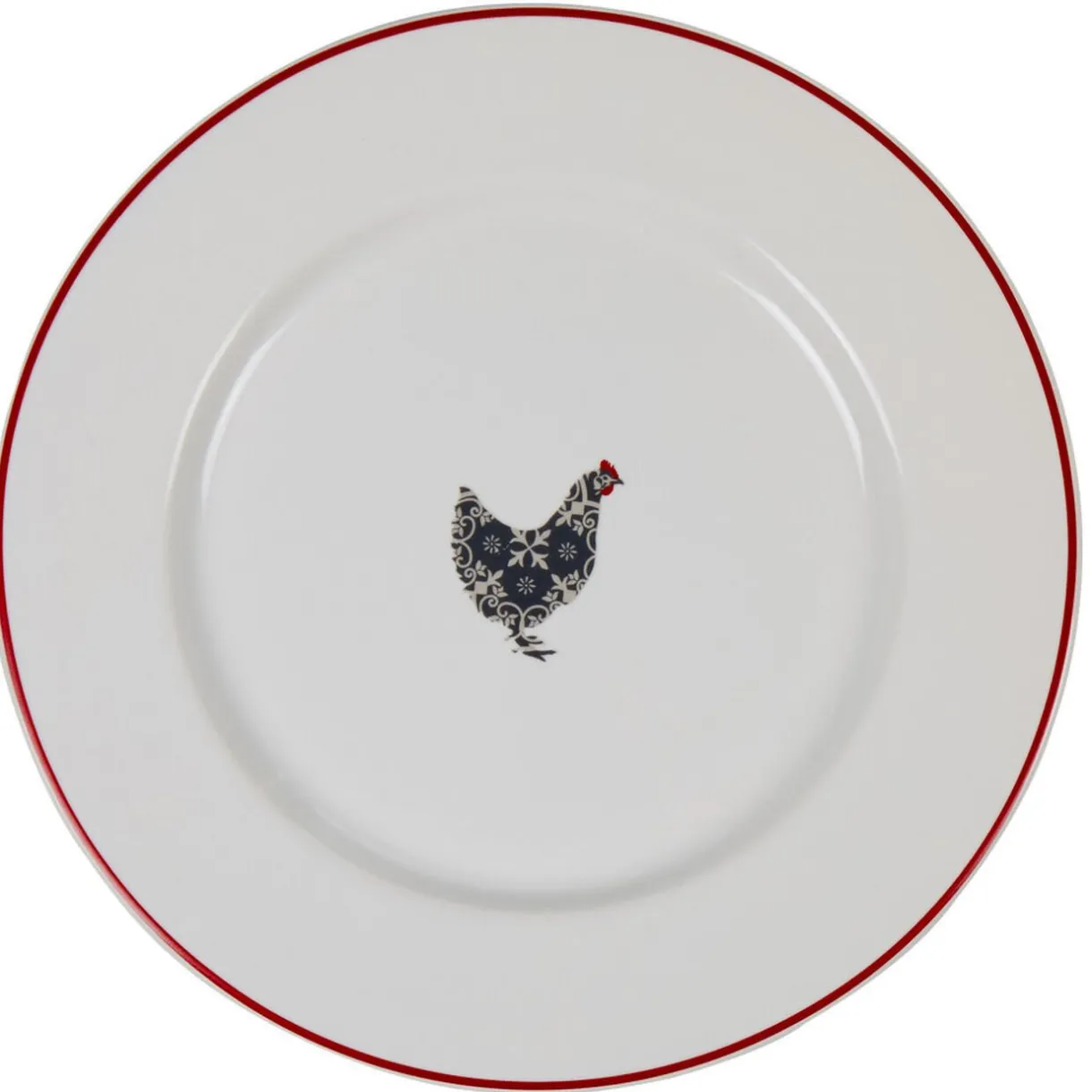 Assiette plate motif poule^Gifi