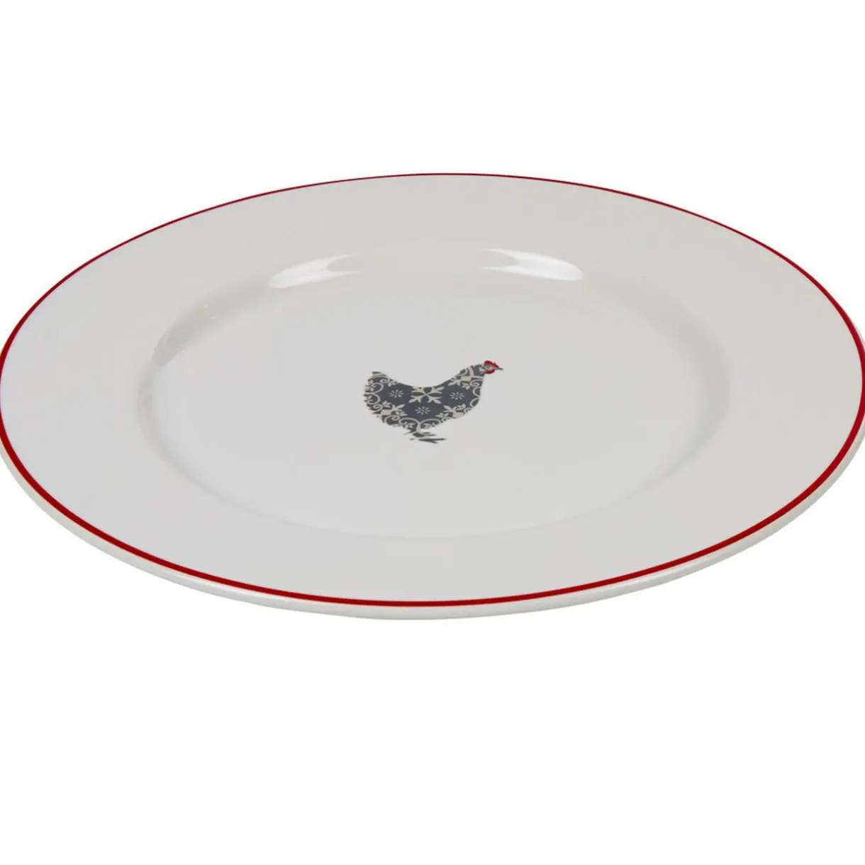 Assiette plate motif poule^Gifi