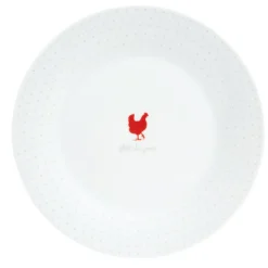Assiette plate motif poule x4^Gifi New