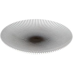 Assiette plate rayure noire et blanche^Gifi Online