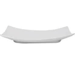 Assiette plate rectangulaire blanche incurvée^Gifi Hot