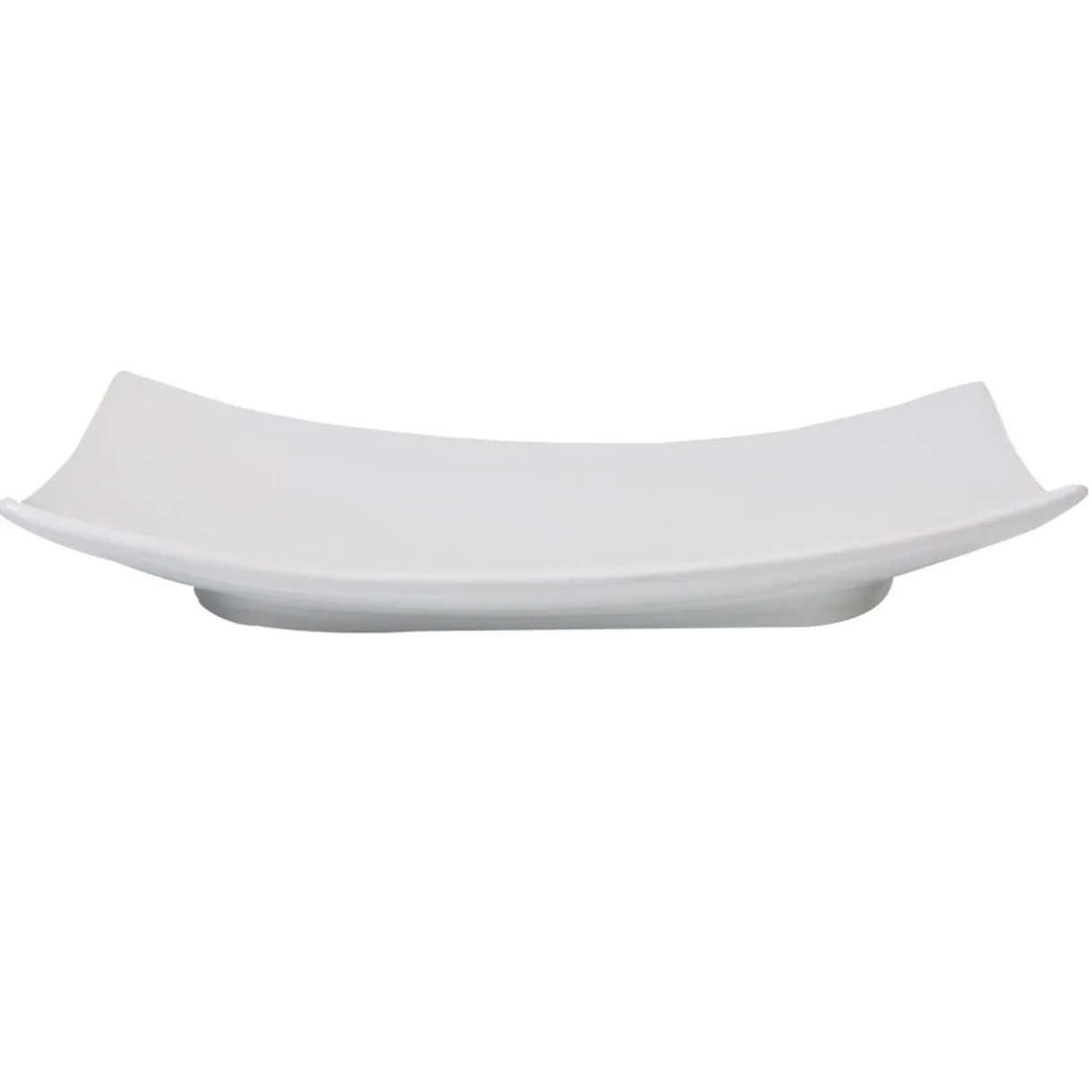 Assiette plate rectangulaire blanche incurvée^Gifi Hot