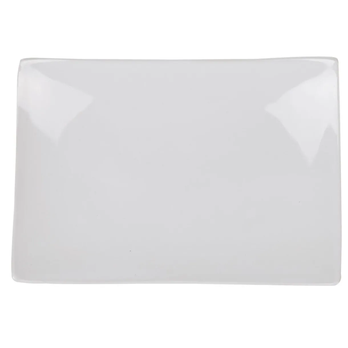 Assiette plate rectangulaire blanche incurvée^Gifi Hot