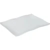 Assiette plate rectangulaire bord ondulé martelé porcelaine blanc^Gifi New