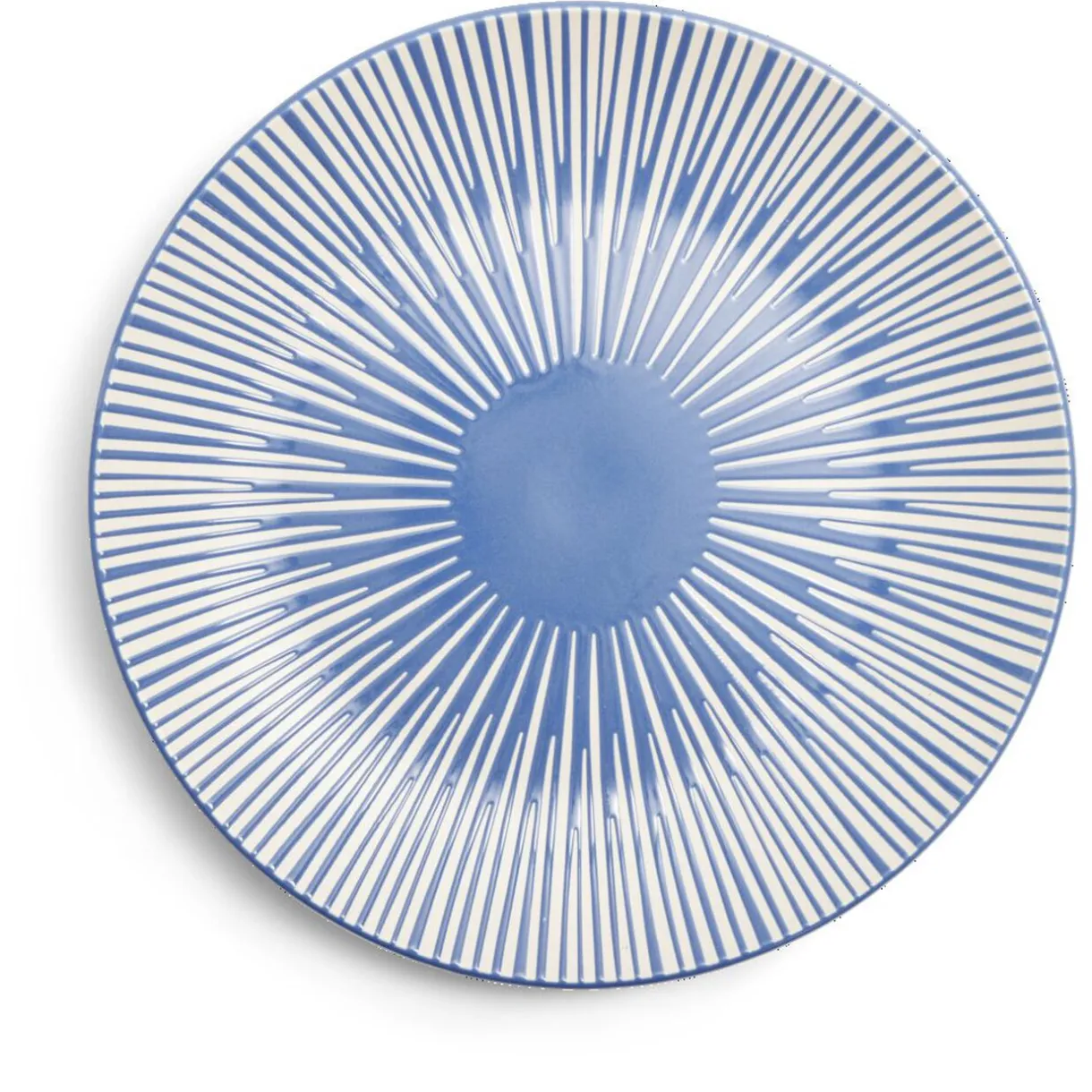 Assiette plate Rio faïence bleue et blanche Ø27cm^Gifi Hot