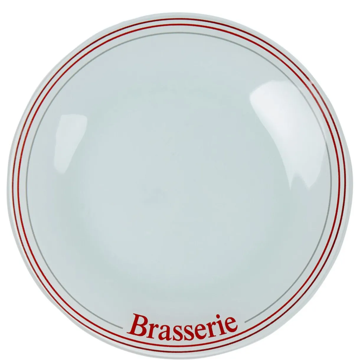 Assiette plate ronde blanche décor brasserie^Gifi