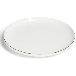 Assiette plate ronde blanc et doré Ø26cm porcelaine^Gifi Hot