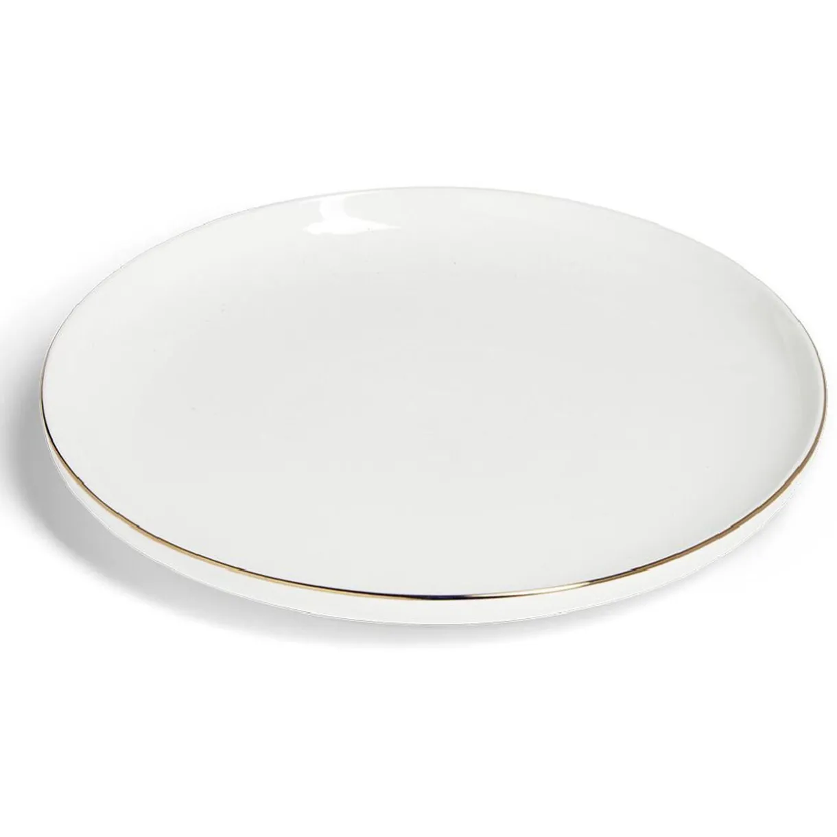 Assiette plate ronde blanc et doré Ø26cm porcelaine^Gifi Hot