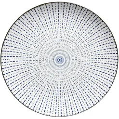 ASSIETTE PLATE RONDE BLEU ET BLANC^Gifi Clearance