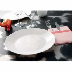 Assiette plate ronde Ø25cm Luminarc opale blanche^Gifi Discount