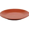 Assiette plate ronde corail unie^Gifi New