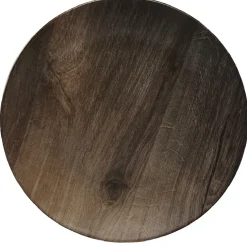Assiette plate ronde décor imitation bois^Gifi Discount