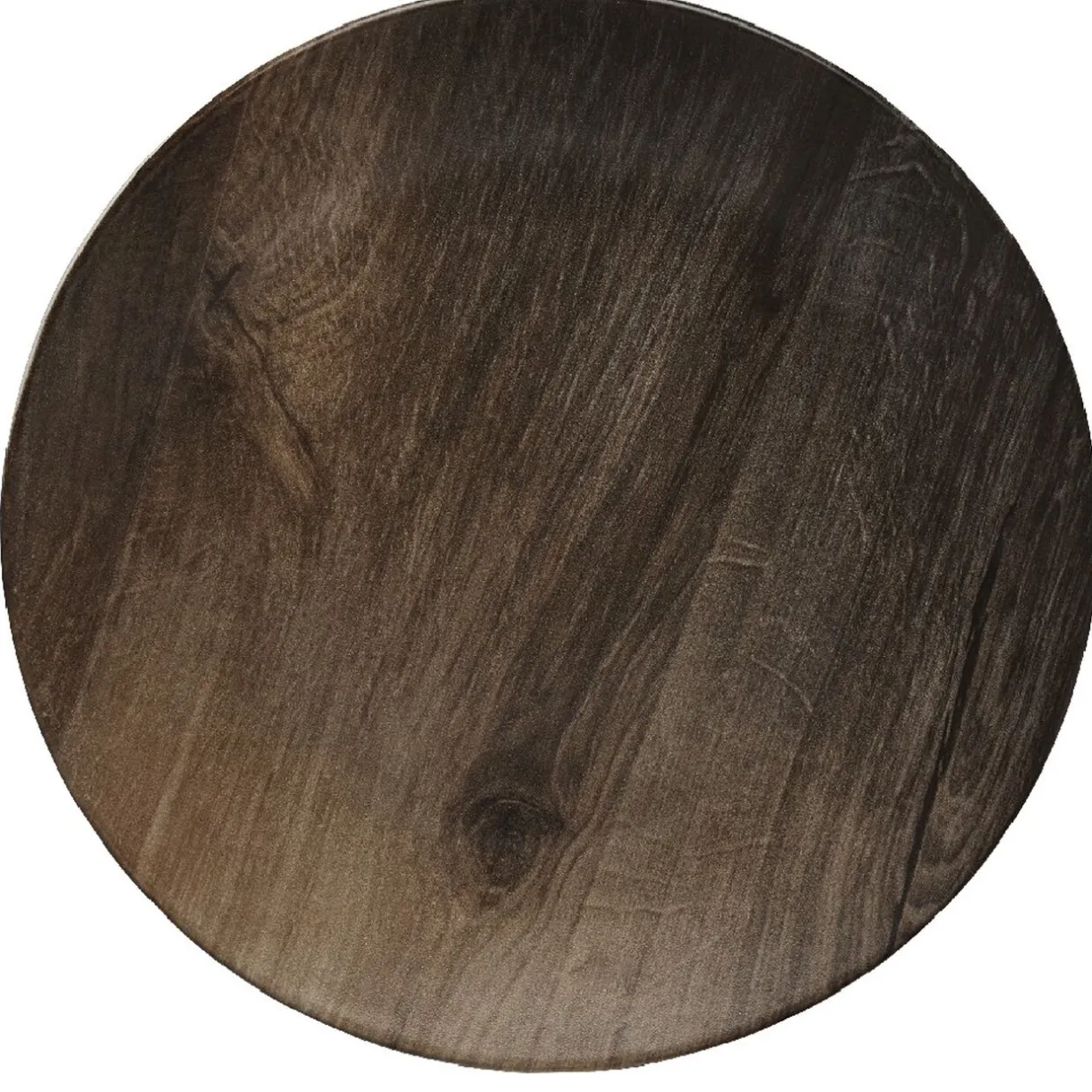 Assiette plate ronde décor imitation bois^Gifi Discount