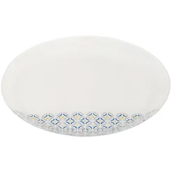 Assiette plate ronde en verre Eleni motif géométrique^Gifi Best