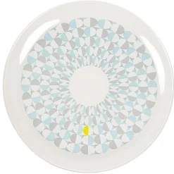 Assiette plate ronde en verre Boreas motif géométrique^Gifi Sale