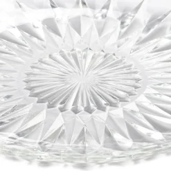 Assiette plate ronde fleur géométrique verre transparent^Gifi Clearance