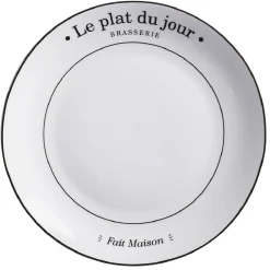 Assiette plate ronde Le plat du jour^Gifi Best