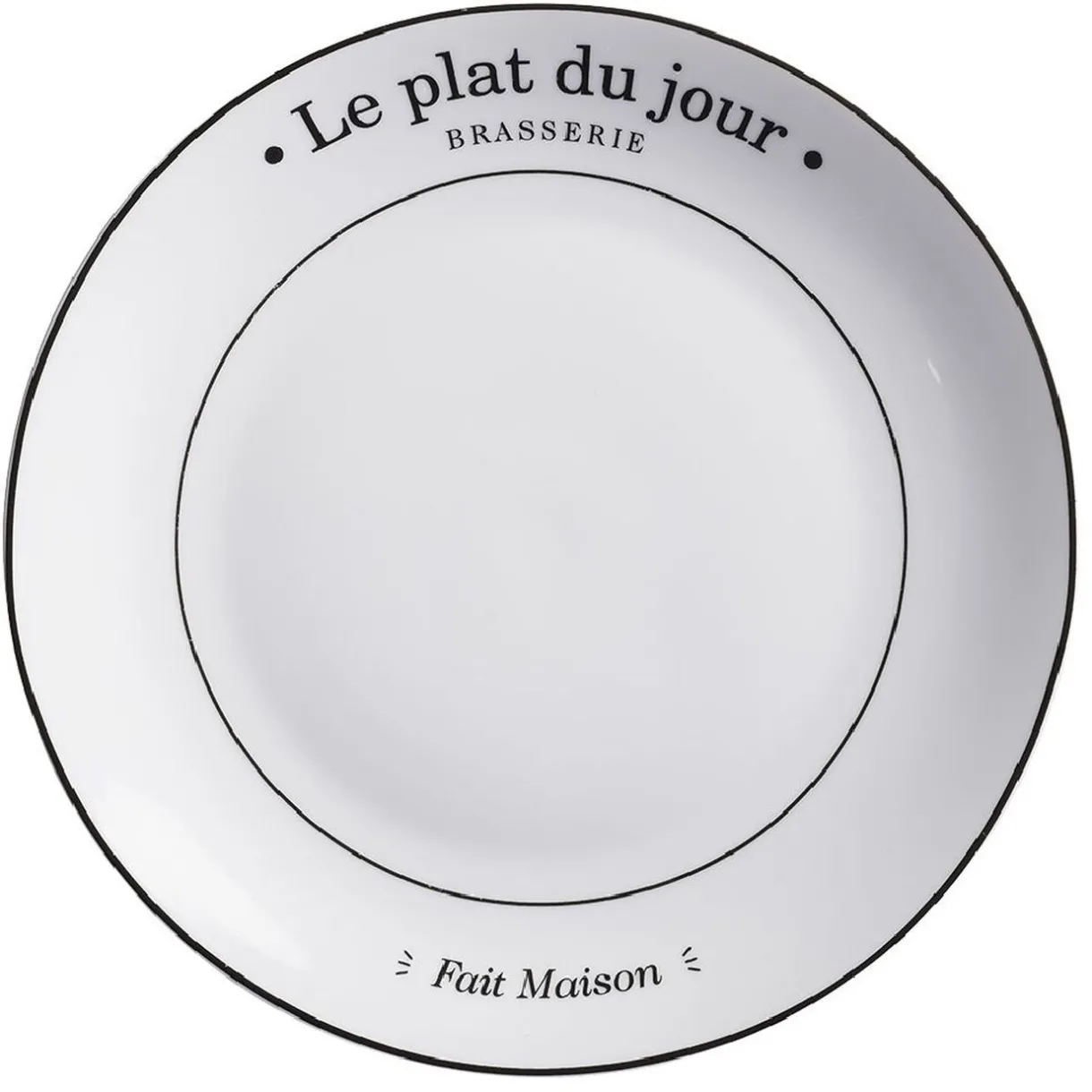 Assiette plate ronde Le plat du jour^Gifi Best