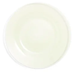 Assiette plate ronde liseré blanc verre transparent vert sauge Ø26cm^Gifi