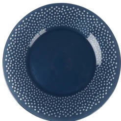 Assiette plate ronde Luminarc Bulla bleu nuit bord large^Gifi Online