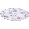 Assiette plate ronde motif carreau de ciment bleu et blanc^Gifi Discount