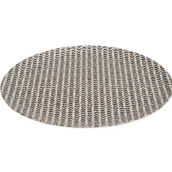 Assiette plate ronde motif géométrique noir et blanc^Gifi New