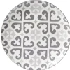 Assiette plate ronde motif carreau de ciment gris et blanc^Gifi Clearance