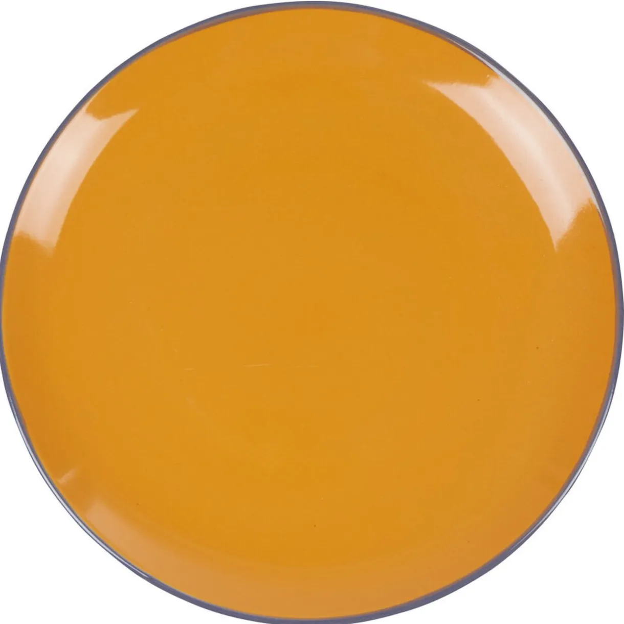 Assiette plate ronde orange et violet^Gifi Best