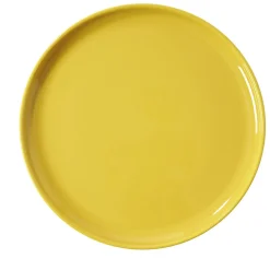 Assiette plate ronde Oslo jaune moutarde^Gifi Best